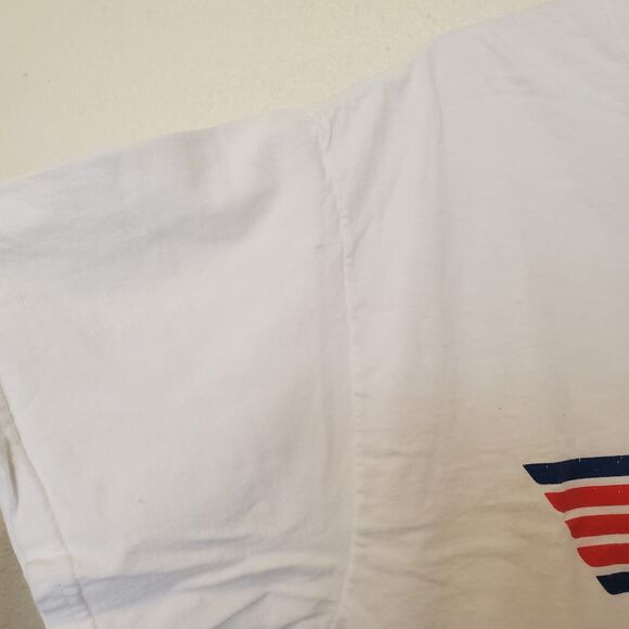 Top Gun T-Shirt Logo Circle Of Stars Graphic Print Mens Size XL White - Picture 4 of 10